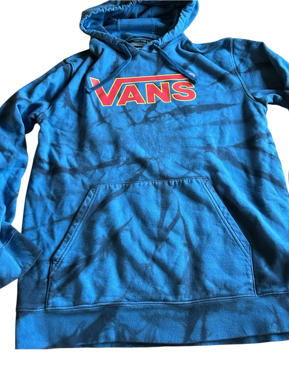 Vans  x Sailor Moon Blue Tie-Dye Zip-Up Hoodie with Red Logo